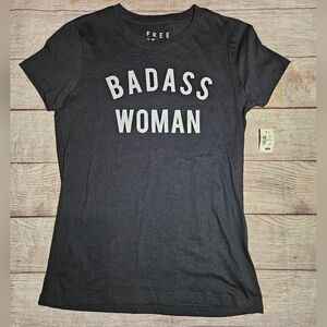 Free State Bad ass Woman Graphic Tee Shirt